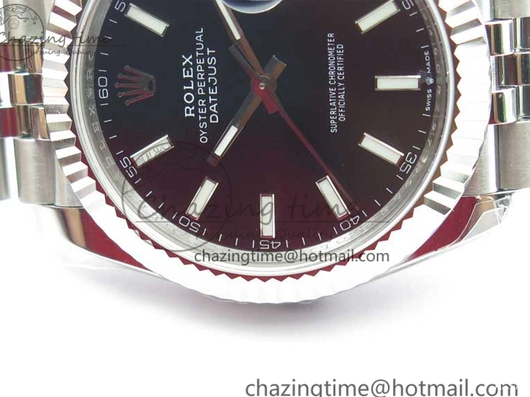 MiroTime 0414 DateJust 41MM 126334 904L SS VRF 1:1 Best Edition Black Dial Stick Markers on SS Jubilee Bracelet A Trendy 2901